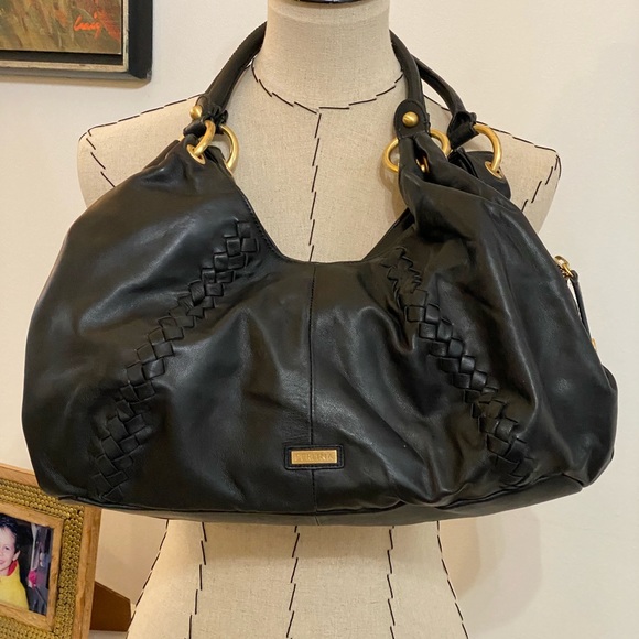Perlina Bags Perlina Black Leather Shoulder Bag Poshmark